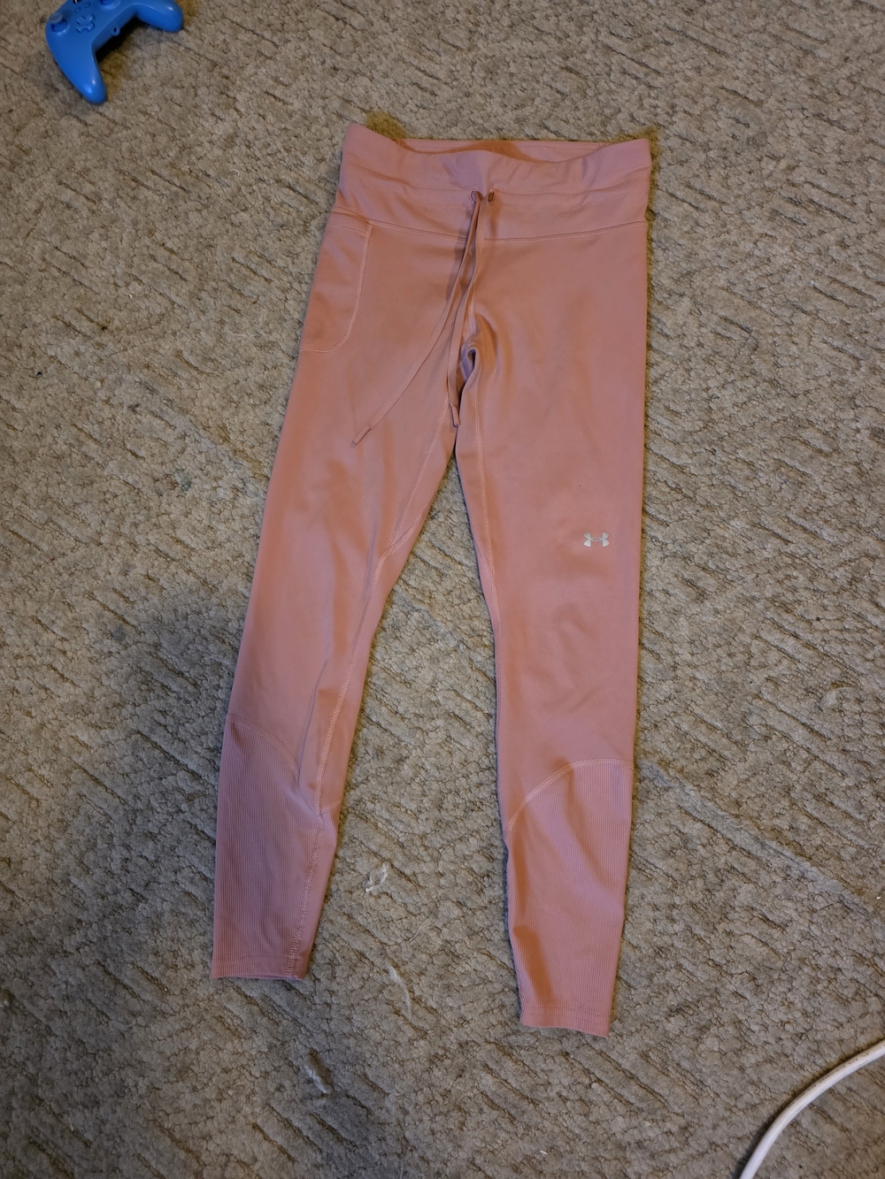 Underarmour Pinkish Orange Womens Active Leggings with Drawstring Waist